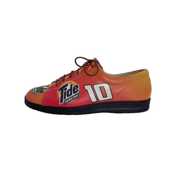 Vintage Nascar Tide Racing Team Leather Shoes #10 Icon Wearable Art, Size 6.5
