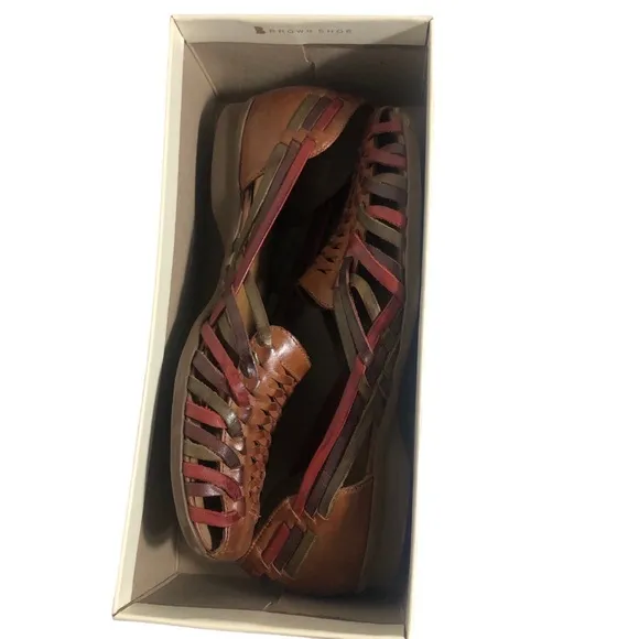 Vintage Naturalizer Aztec Santa Fe Woven leather shoes. Sz 8M