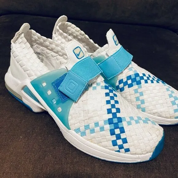 Vintage Nike Air Max Sphere Woven Women's White Blue 302260 Running Shoes