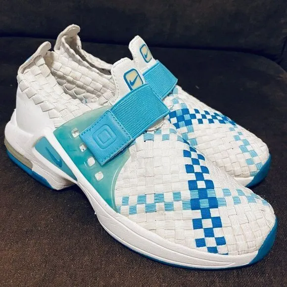Vintage Nike Air Max Sphere Woven Women's White Blue 302260 Running Shoes