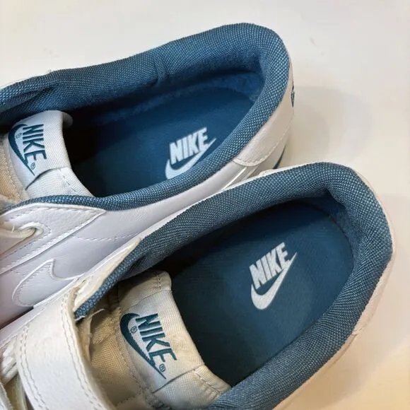 Vintage Nike Blazer AC Strap Leather White‎ Bluegrass Size 12 Shoes 347637-103