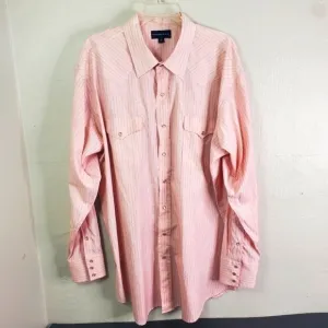 Vintage Panhandle Slim Mens Size 18 x 37 Button Down Western Shirt Pearl Snaps