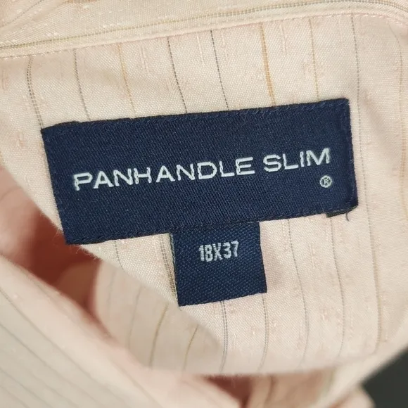 Vintage Panhandle Slim Mens Size 18 x 37 Button Down Western Shirt Pearl Snaps