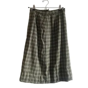 Vintage plaid skirt green and yellow size xs