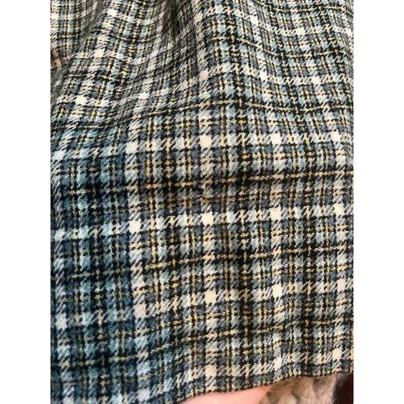 Vintage plaid skirt green and yellow size xs