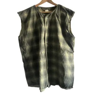 vintage plaid Y2k vest green size xl