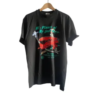 Vintage plane t-shirt black size large