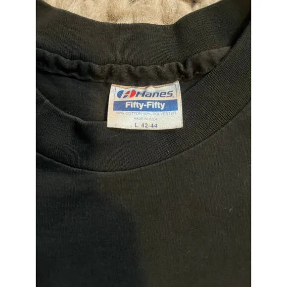 Vintage plane t-shirt black size large