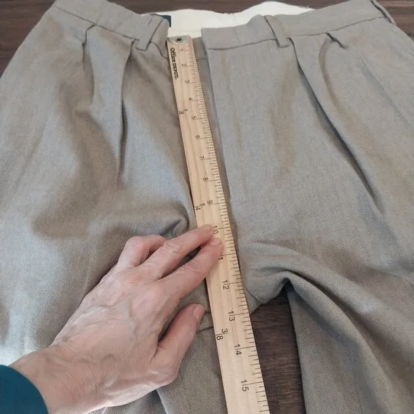 VINTAGE Polo Ralph Lauren Pants Men 34x34 Beige Tweed Cotton Herringbone Pleated