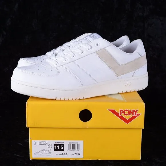 Vintage Pony &quot;Downtown&quot; Men's size 11.5 shoes (701100006724) White/light grey