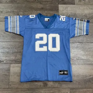 Vintage Puma Barry Sanders #20 Detroit Lions Jersey - Blue/White - Men's Large