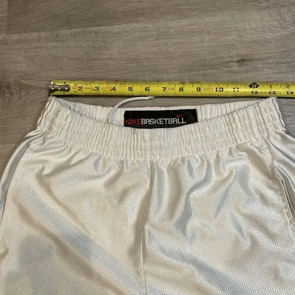 Vintage‎ Rare Nike Basketball Dazzle Shorts Silky  Smooth White Small