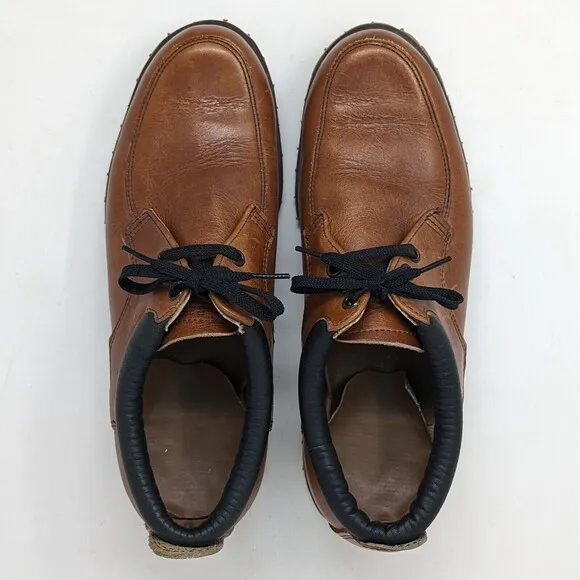 Vintage Red Wing Shoes Brown Leather Oxford Men's Sz 8.5 Vibram Sole Made In USA