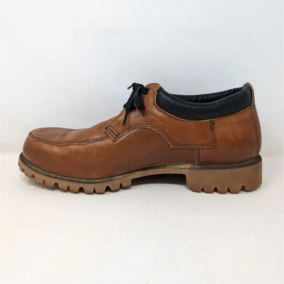 Vintage Red Wing Shoes Brown Leather Oxford Men's Sz 8.5 Vibram Sole Made In USA