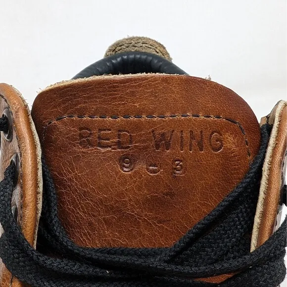 Vintage Red Wing Shoes Brown Leather Oxford Men's Sz 8.5 Vibram Sole Made In USA