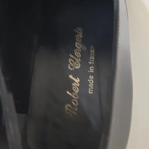 Vintage Robert Clergerie Women 8 Leather Heeled Oxford Shoes black