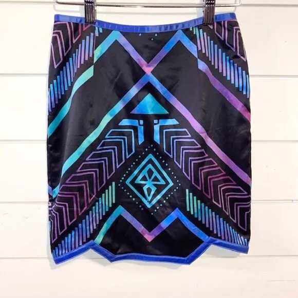 Vintage Sabo Skirt Futuristic Hemline Mini Skirt SMALL Party Holiday Costume Fun