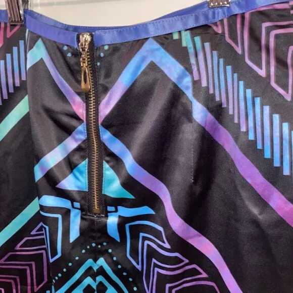 Vintage Sabo Skirt Futuristic Hemline Mini Skirt SMALL Party Holiday Costume Fun