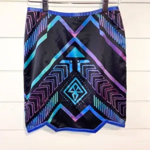 Vintage Sabo Skirt Futuristic Hemline Mini Skirt SMALL Party Holiday Costume Fun