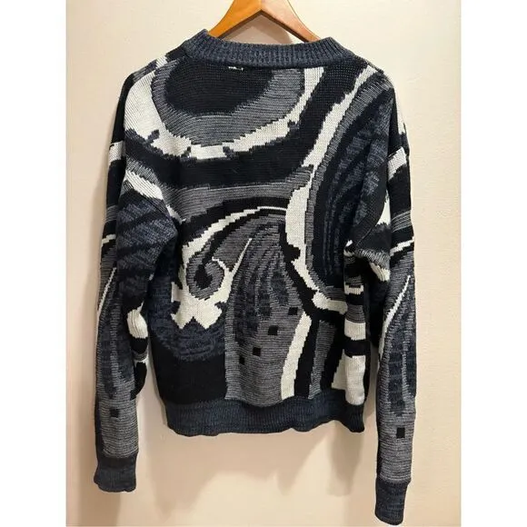 Vintage Sasson | Sweaters &amp; Tops | Black &amp; White Knit Pullover Sweater Size Larg