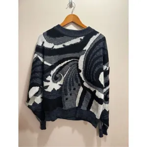 Vintage Sasson | Sweaters &amp; Tops | Black &amp; White Knit Pullover Sweater Size Larg