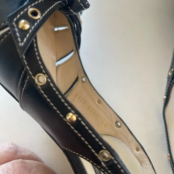 VINTAGE SERGIO ROSSI Black Slingback Heels