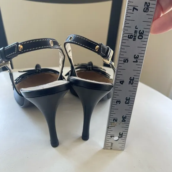 VINTAGE SERGIO ROSSI Black Slingback Heels