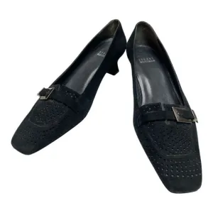 Vintage Stuart Weitzman black kitten heeled shoes size 7/7.5&quot;