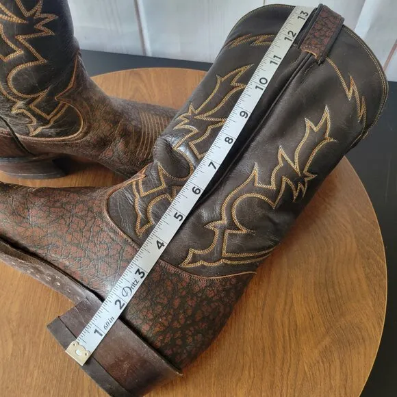 Vintage Tony Lama 6283 Brown Caribou Western Cowboy Boots. Men’s 10 R, El Paso,