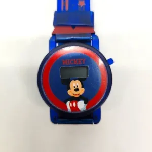 Vintage Unisex Disney Mickey Mouse Stars Blue Digital Quartz Watch MD0006 A9