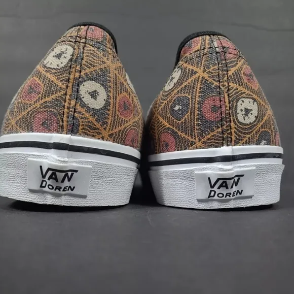 Vintage Vans Doren Skateboarding Shoes Tribal Print‎ 2014 Men's sz 11.5 No Laces