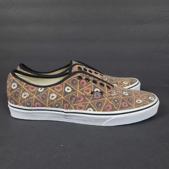 Vintage Vans Doren Skateboarding Shoes Tribal Print‎ 2014 Men's sz 11.5 No Laces
