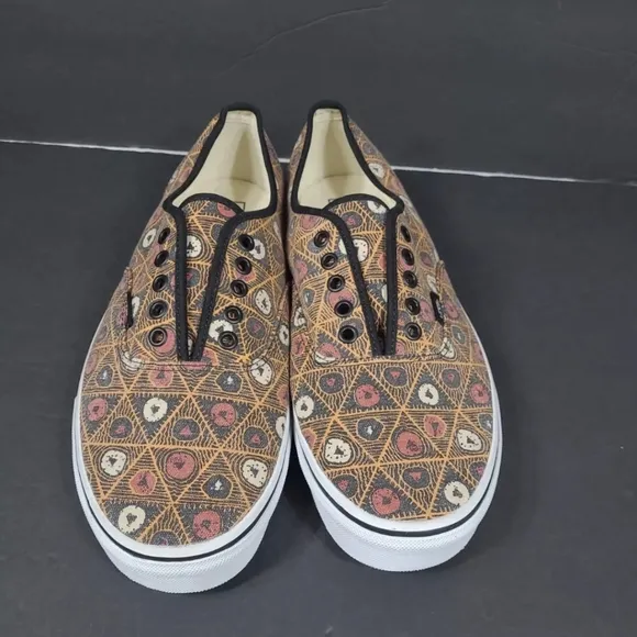 Vintage Vans Doren Skateboarding Shoes Tribal Print‎ 2014 Men's sz 11.5 No Laces