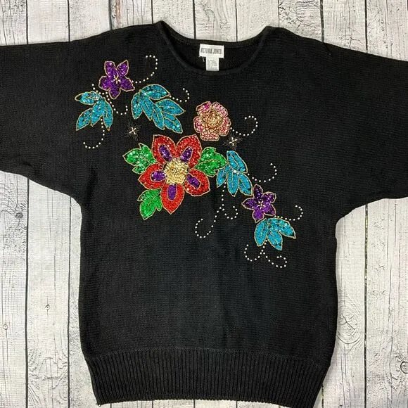 VINTAGE VICTORIA JONES Sequins Sweater
