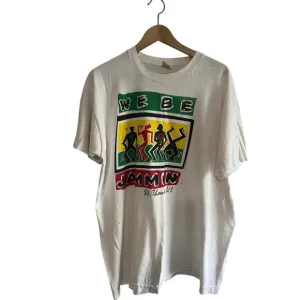 Vintage we be jammin, reggae tee white size xl