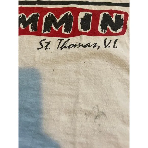 Vintage we be jammin, reggae tee white size xl