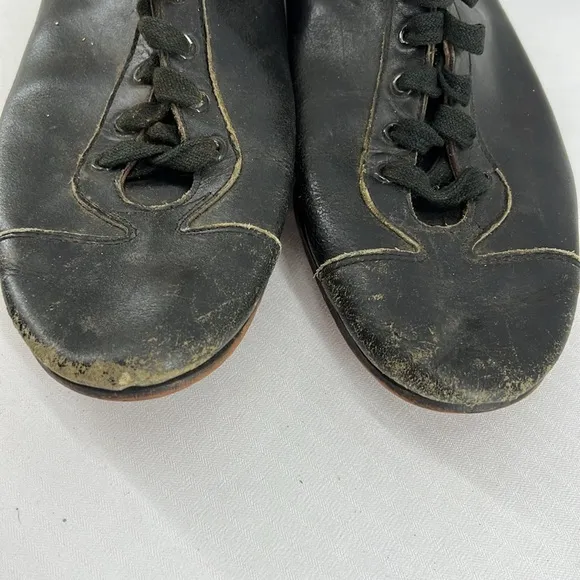 Vintage Wilson Baseball Cleats Metal Black Leather Low Top Shoes