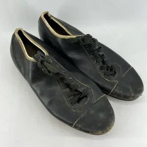 Vintage Wilson Baseball Cleats Metal Black Leather Low Top Shoes