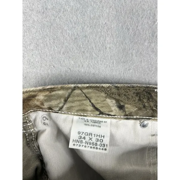 Vintage Wrangler Pants Mens 34x30 Realtree Camo‎ Double Knee Denim