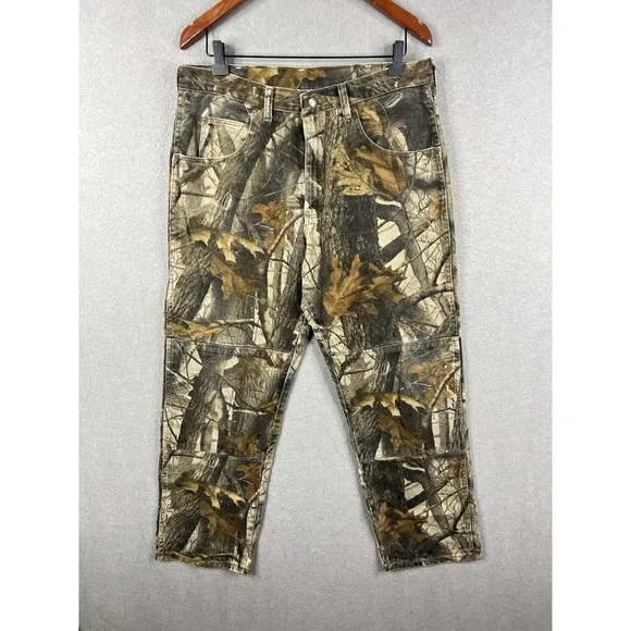 Vintage Wrangler Pants Mens 34x30 Realtree Camo‎ Double Knee Denim
