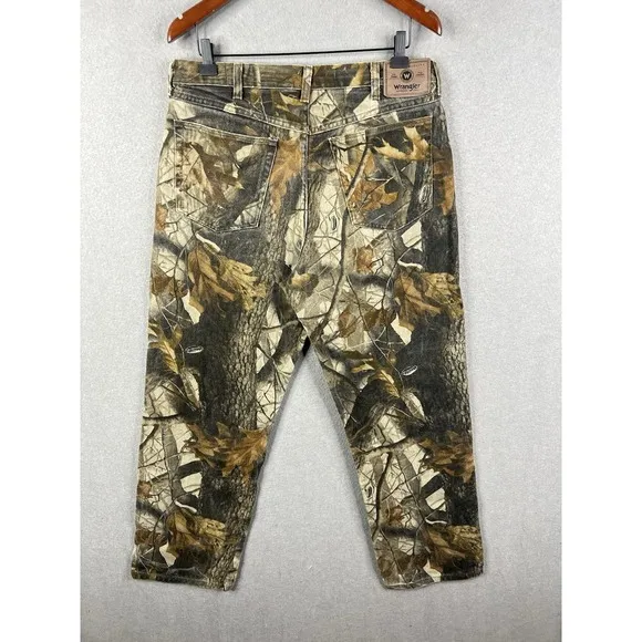 Vintage Wrangler Pants Mens 34x30 Realtree Camo‎ Double Knee Denim