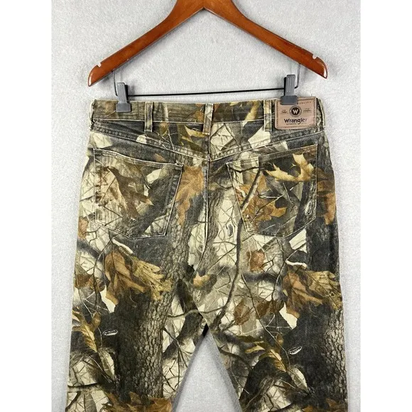 Vintage Wrangler Pants Mens 34x30 Realtree Camo‎ Double Knee Denim