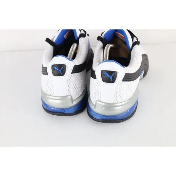 Vintage Y2K Puma Mens Size 11.5 D Spell Out Turin Leather Sneakers Shoes White
