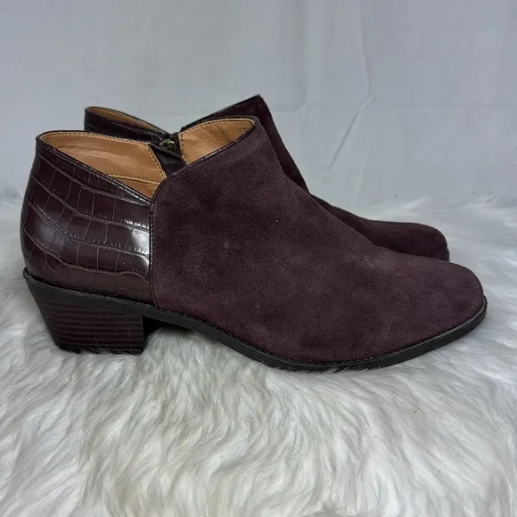Vionic Marissa Women's Water Repellent Chocolate Brown Suede Ankle Boots Sz 11