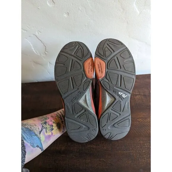 Vionic Women's Motion Venture Gray and Pink Walking Shoes - Size 8.5