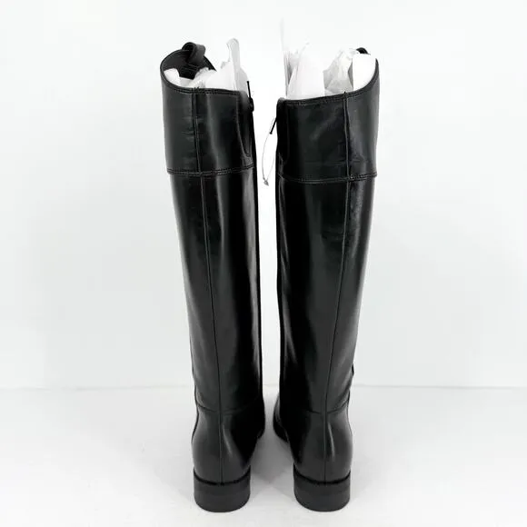 Vionic Womens Phillipa Knee High Boots US 7M Black Leather Water Repellent NIB