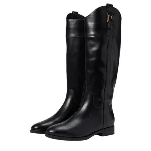 Vionic Womens Phillipa Knee High Boots US 7M Black Leather Water Repellent NIB