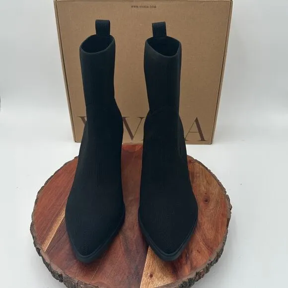 Vivaia Whitney Ankle Boot US 7.5 EU 38.5 Pointed Toe Slim Western Modern $199