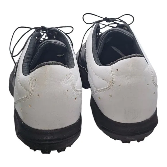 VTG 2002 Oakley Overdrive Black White Plain Toe Lace Up Golf Shoes Men's Size 9