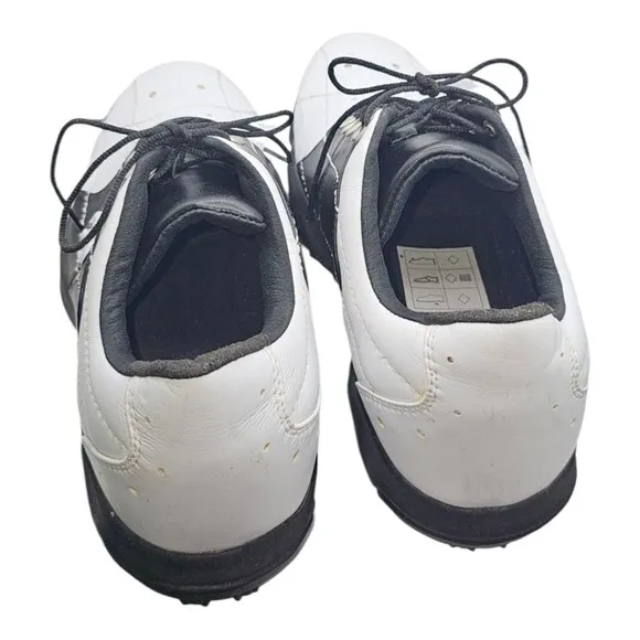 VTG 2002 Oakley Overdrive Black White Plain Toe Lace Up Golf Shoes Men's Size 9